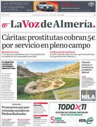 Portada de La Voz de Almería (España)