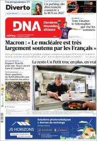 Portada de Les Dernières Nouvelles d'Alsace (Francia)