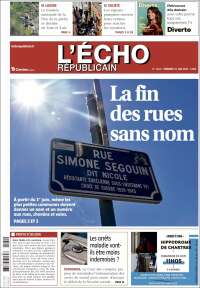 Portada de L'Echo Républicain (Francia)