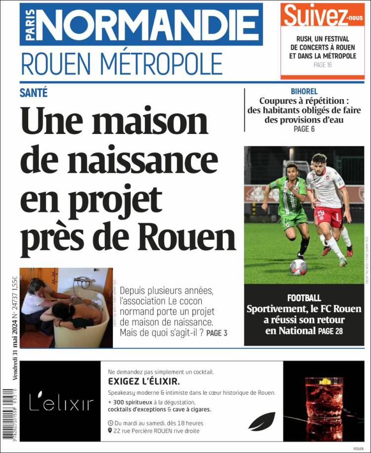 Portada de Paris Normandie (Francia)