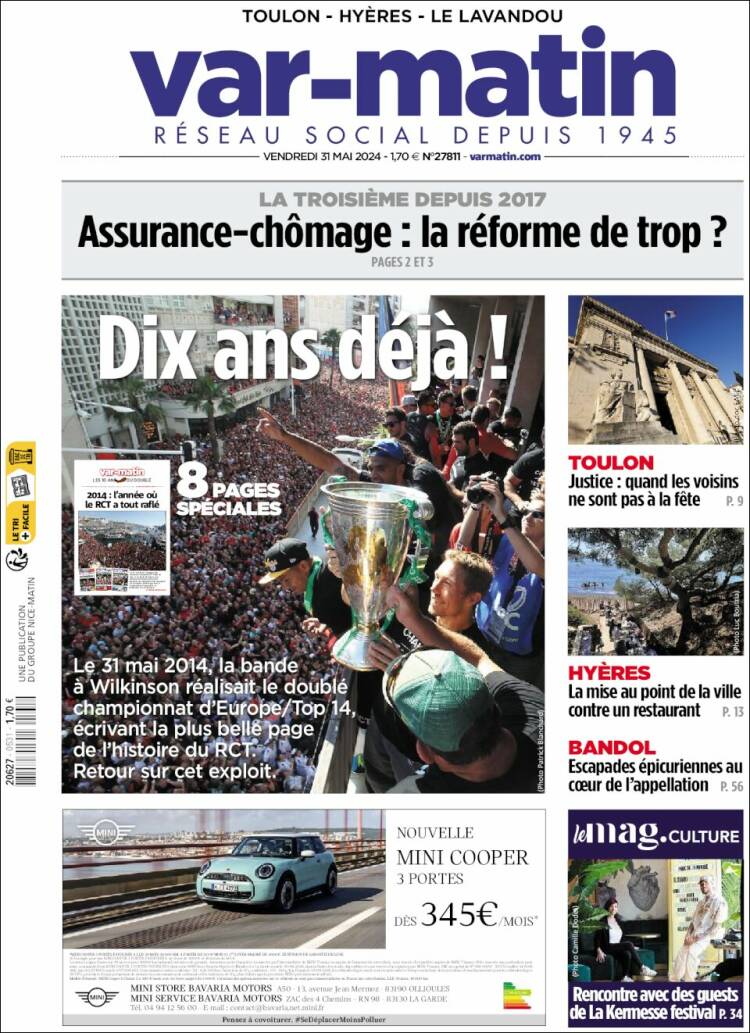 Portada de Var-Matin (Francia)