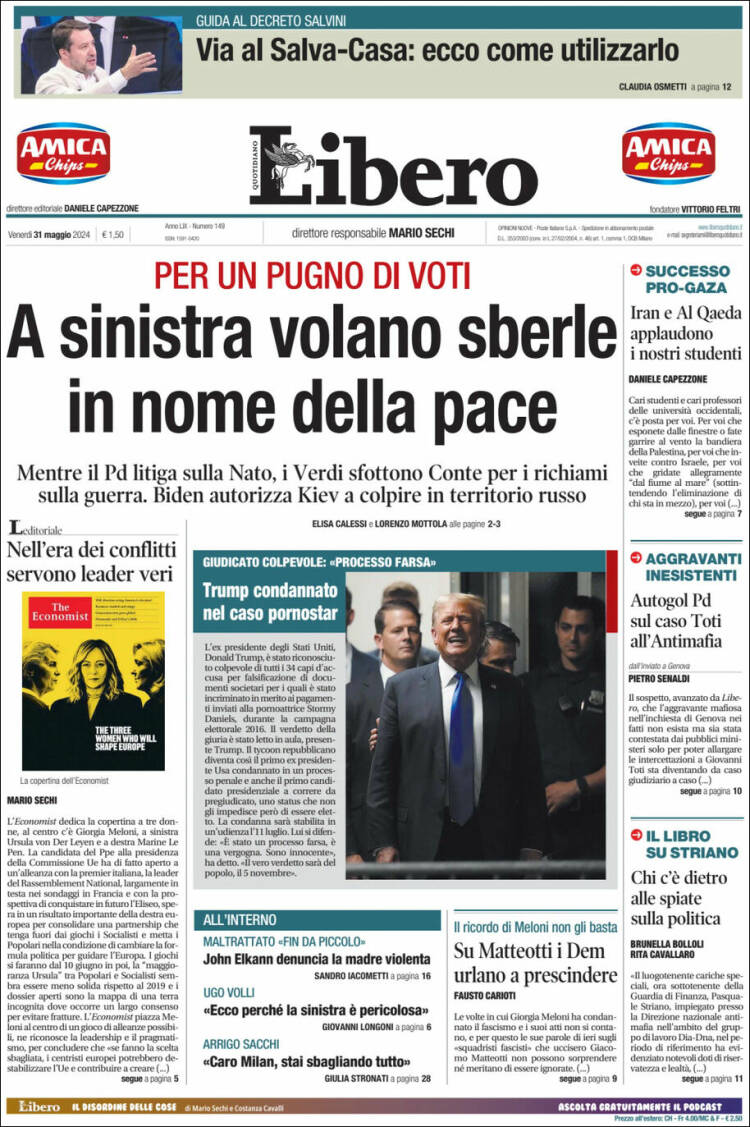 Portada de Libero (Italia)