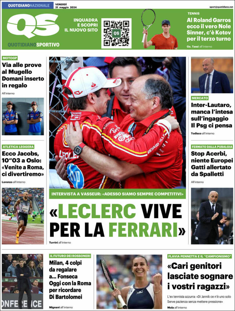 Portada de Quotidiano Sportivo (Italia)