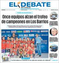 Portada de El Debate de Culiacán (México)