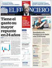 Portada de El Financiero (México)