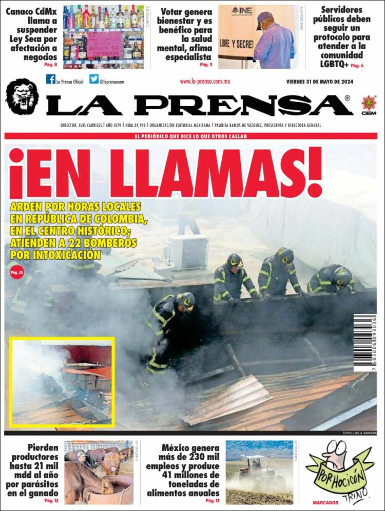 Portada de La Prensa (México)