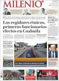 Portada de Milenio - Laguna (México)