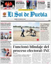 Portada de El Sol de Puebla (Mexico)