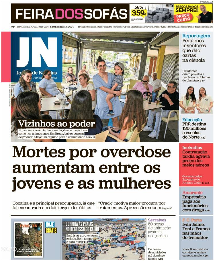 Portada de Jornal de Notícias (Portugal)