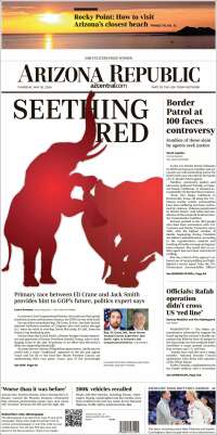 Portada de Arizona Republic News (USA)