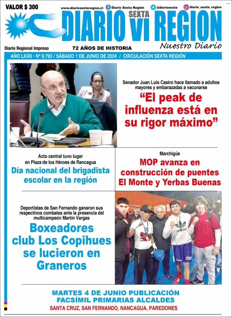 Portada de Diario VI Región (Chile)