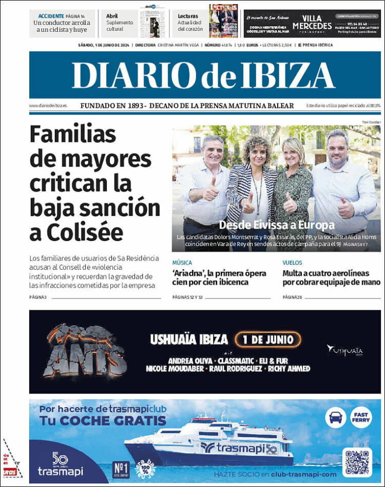 Portada de Diario de Ibiza (España)