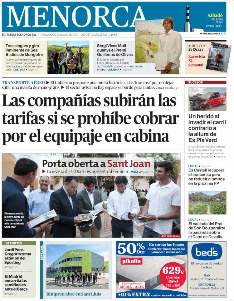 Portada de Menorca - Diario Insular (España)