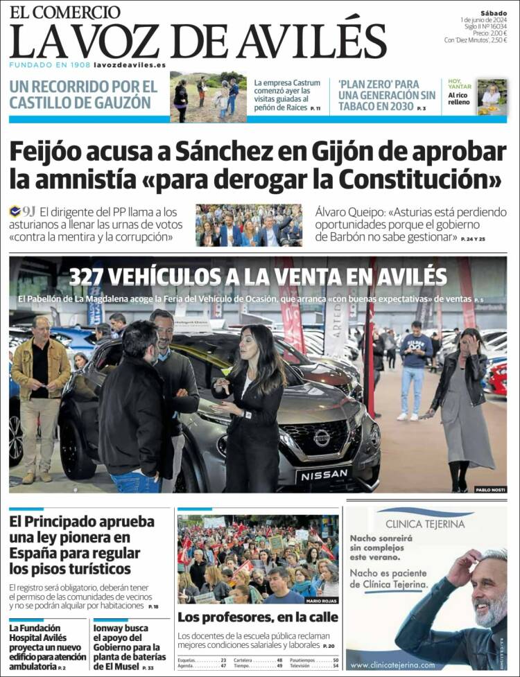 Portada de El Comercio - Avilés (Spain)