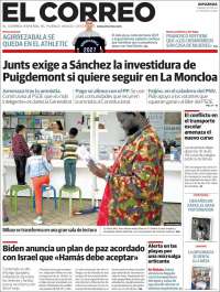 Portada de El Correo - Guipuzcoa (España)