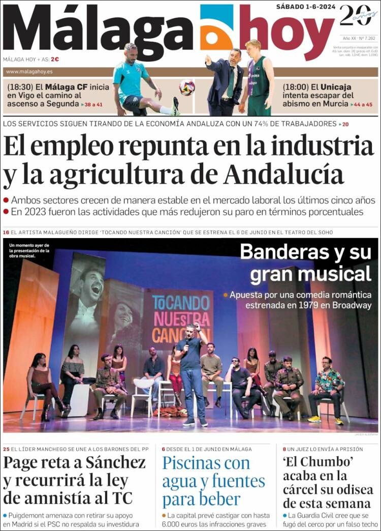 Portada de Málaga Hoy (España)