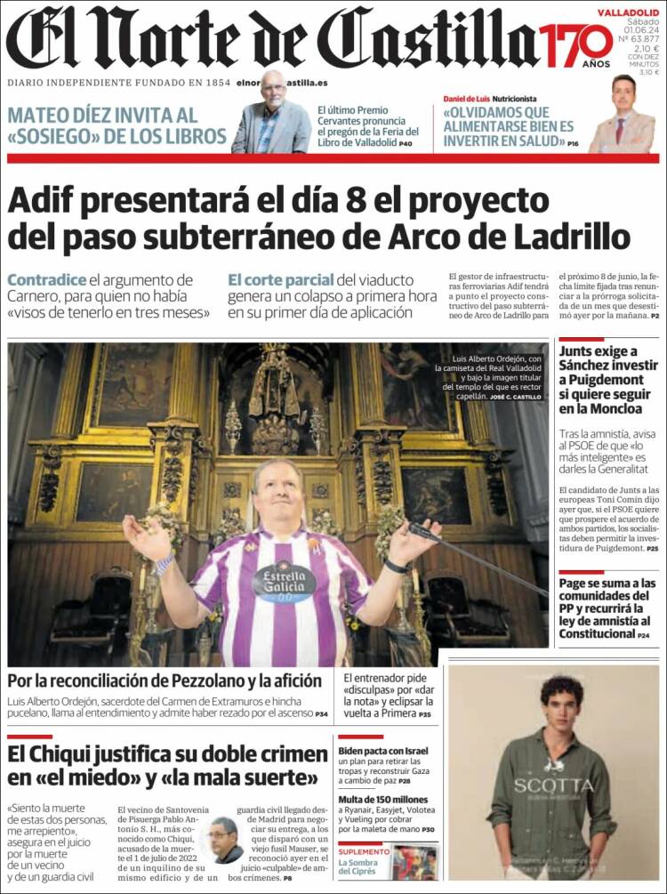 Portada de Norte de Castilla - Valladolid (España)