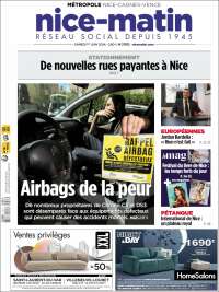 Portada de Nice-Matin (Francia)