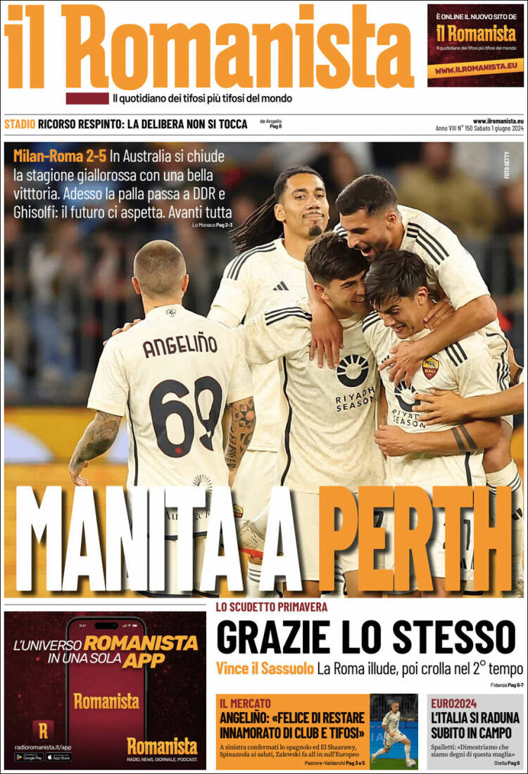Portada de Romanista (Italia)