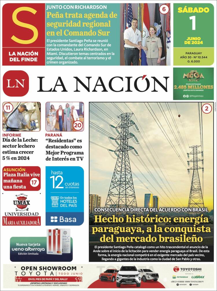 Portada de La Nación (Paraguay)