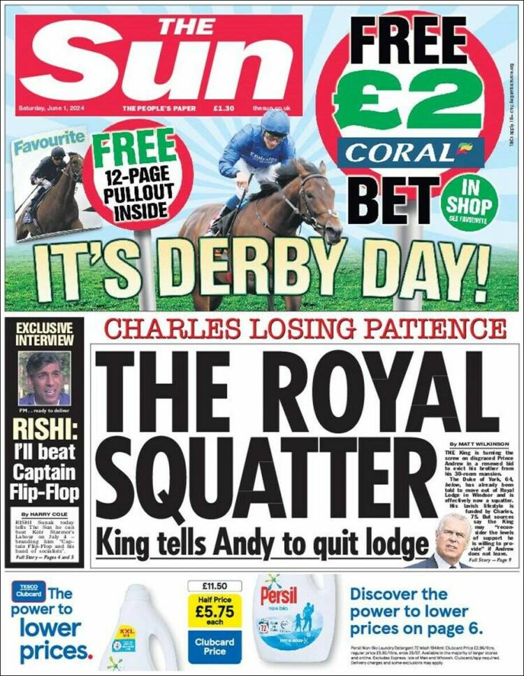 Portada de The Sun (Reino Unido)