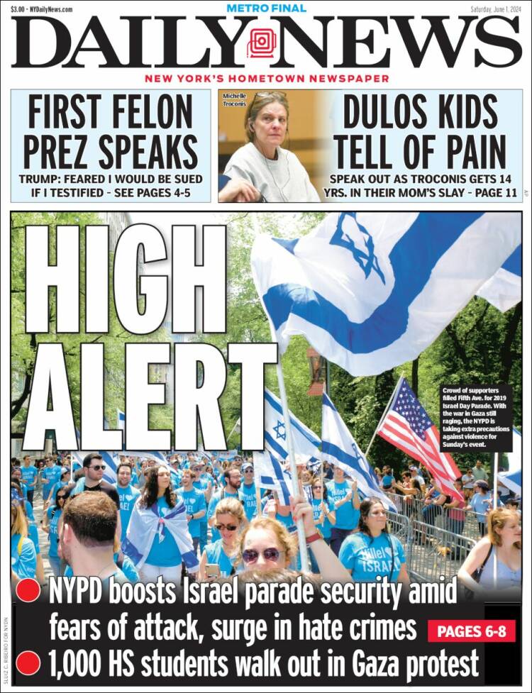 Portada de Daily News - New York (USA)