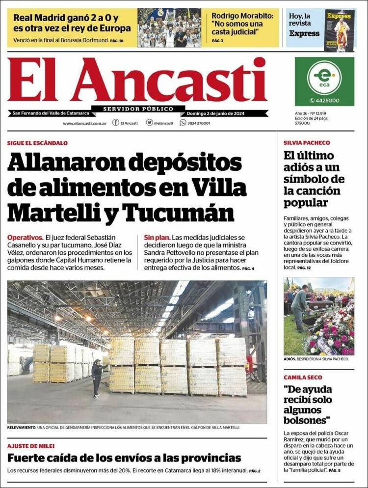 Portada de El Ancasti (Argentina)