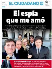 Portada de Diario El Ciudadano (Argentina)