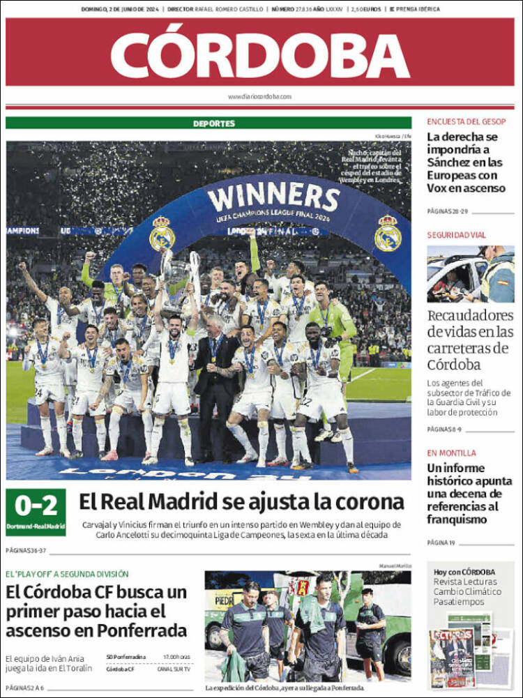 Portada de Diario de Córdoba (España)