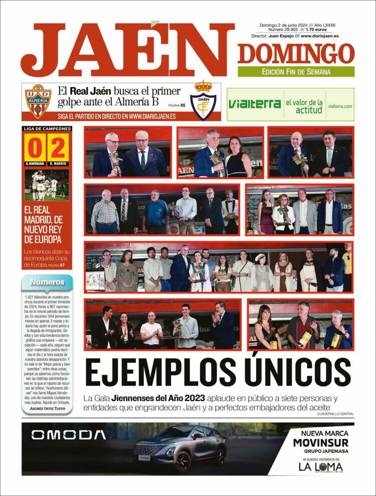 Portada de Diario Jaén (España)