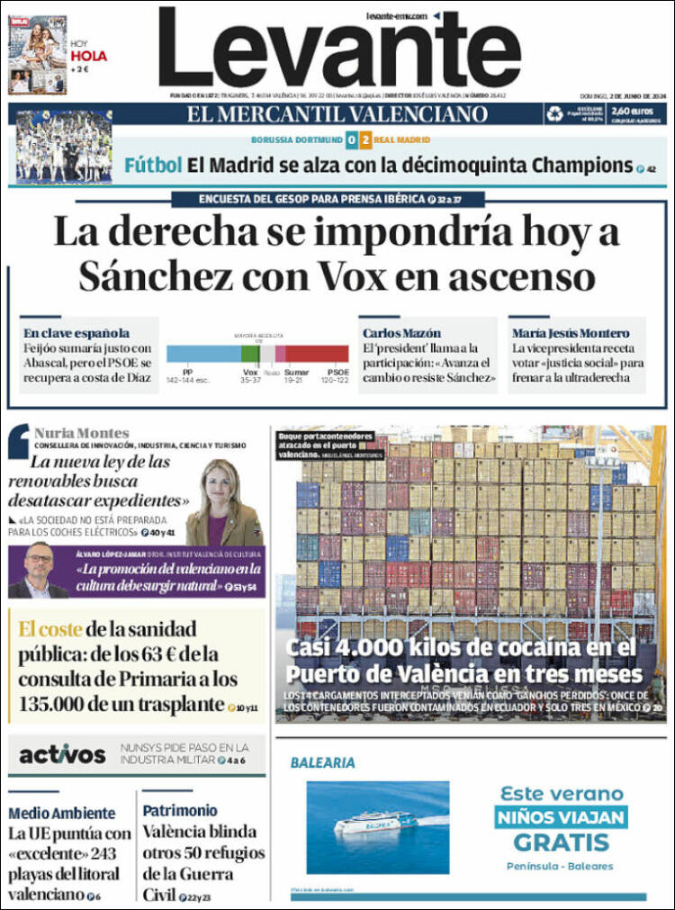 Portada de Levante (España)