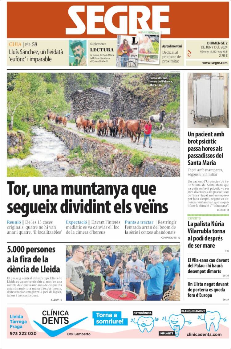 Portada de Segre (España)