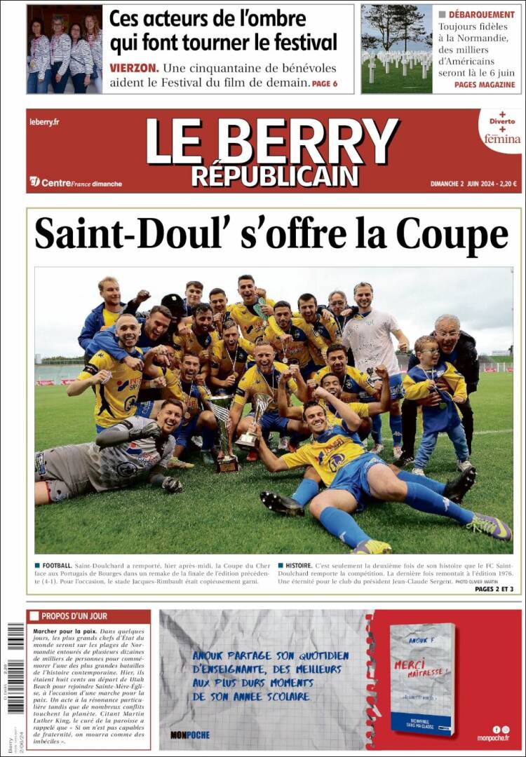 Portada de Berry Republicain (Francia)
