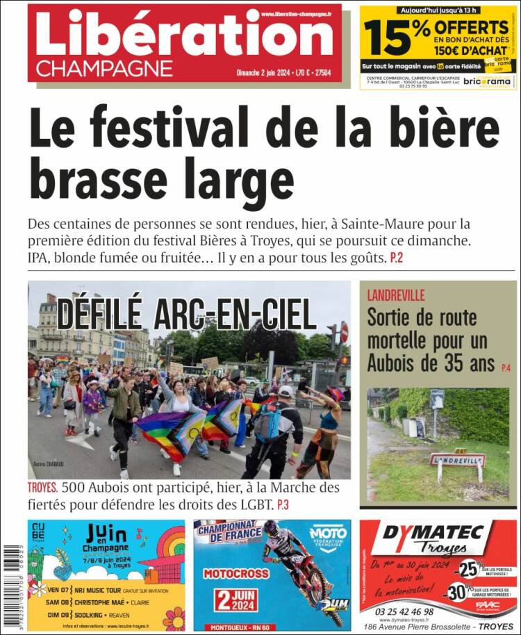 Portada de Libération Champagne (Francia)