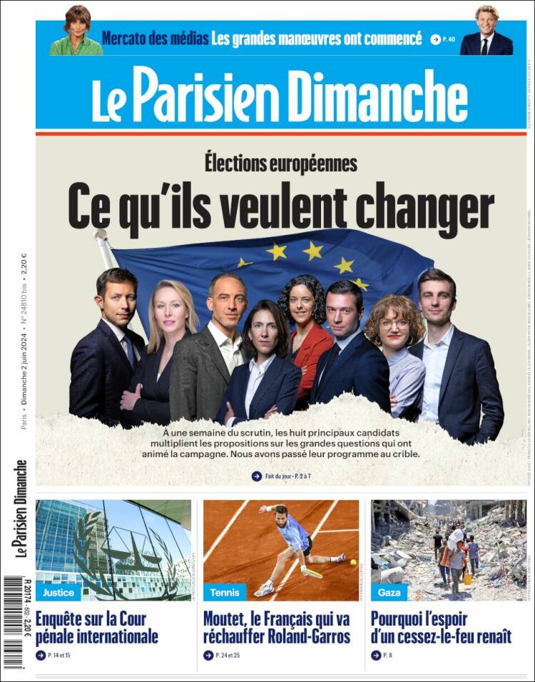 Portada de Le Parisien (Francia)