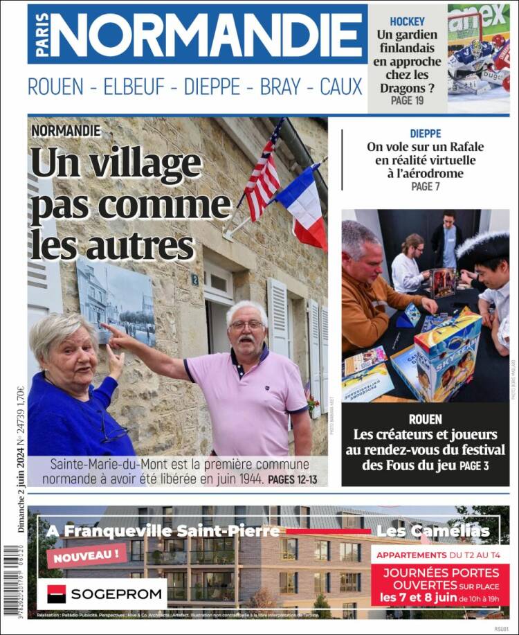Portada de Paris Normandie (Francia)