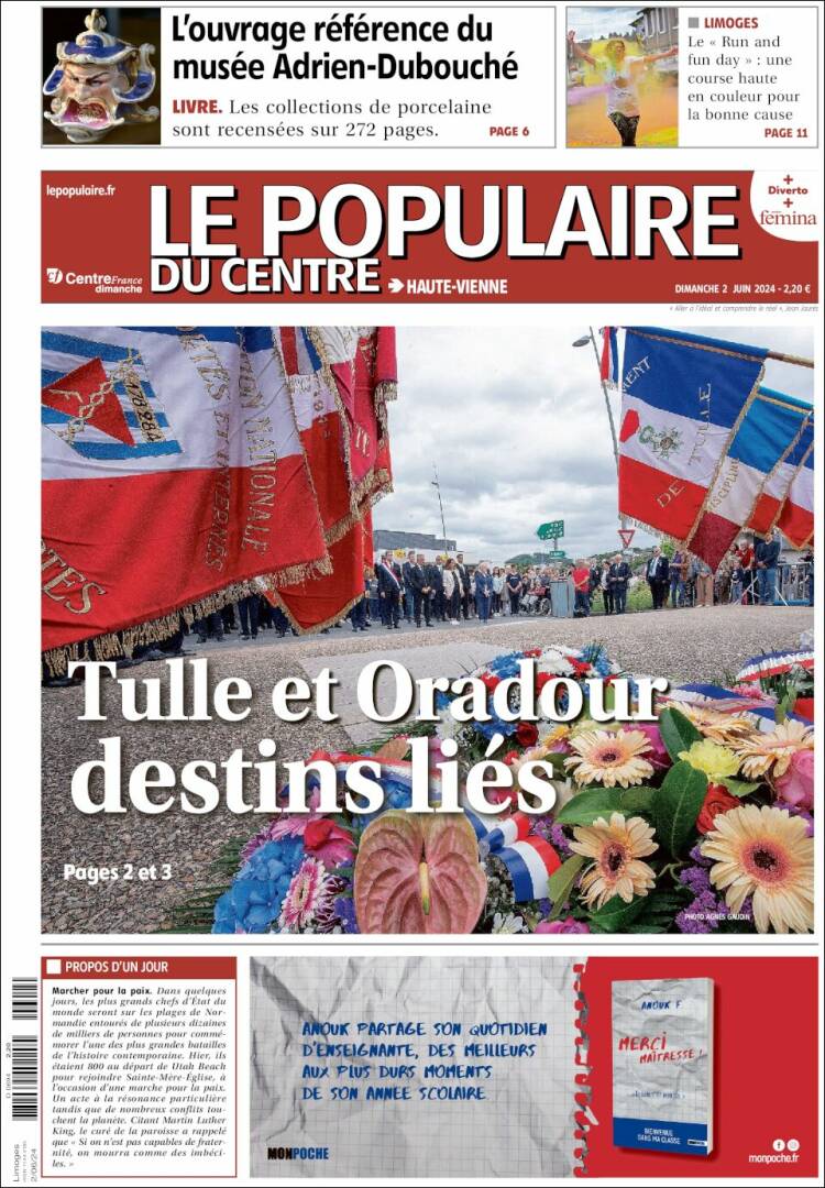 Portada de Le Populaire du Centre (Francia)