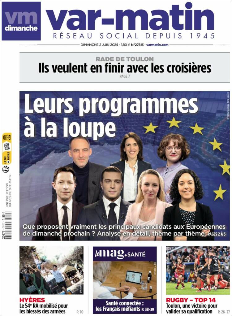 Portada de Var-Matin (Francia)