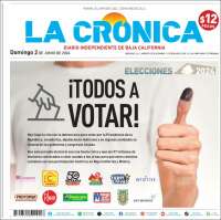 Portada de La Crónica de Baja California (M&eacute;xico)