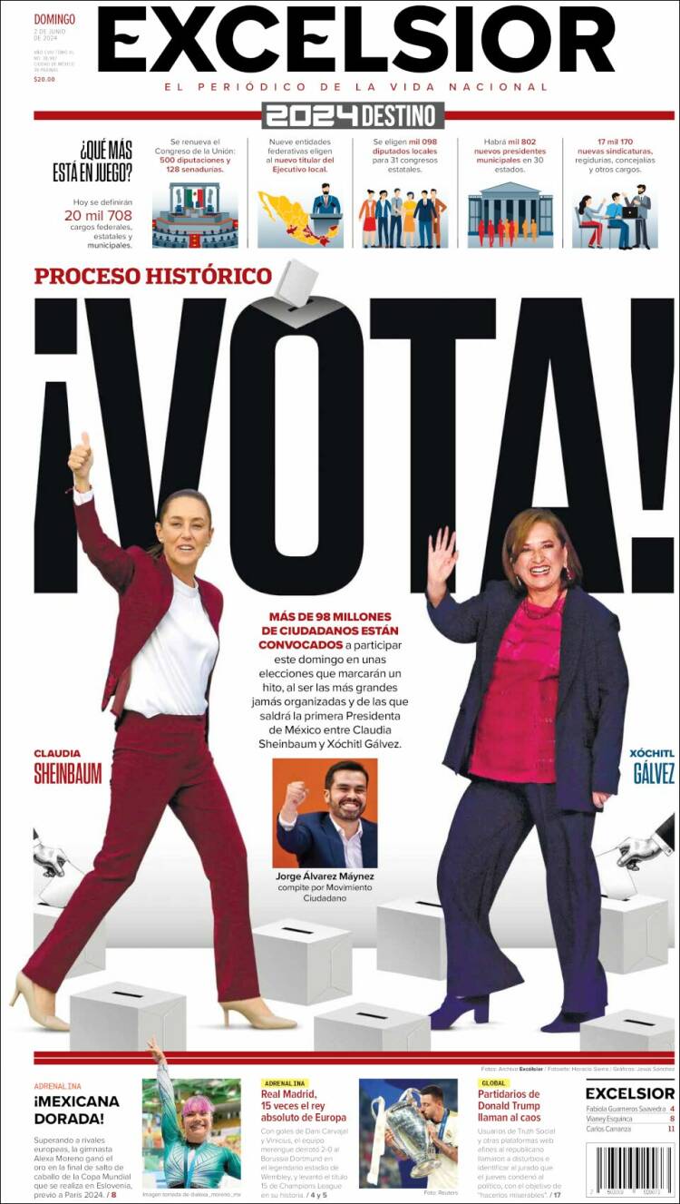 Portada de Excelsior (M&eacute;xico)