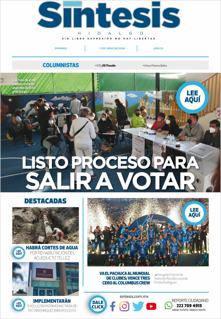 Portada de Sistesis - Hidalgo (M&eacute;xico)