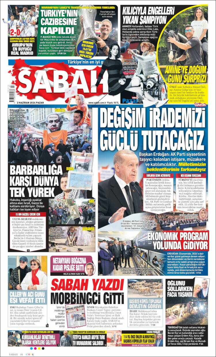 Portada de Sabah (Turqu&iacute;a)