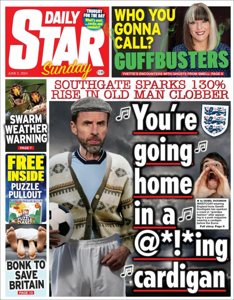 Portada de Daily Star (Reino Unido)