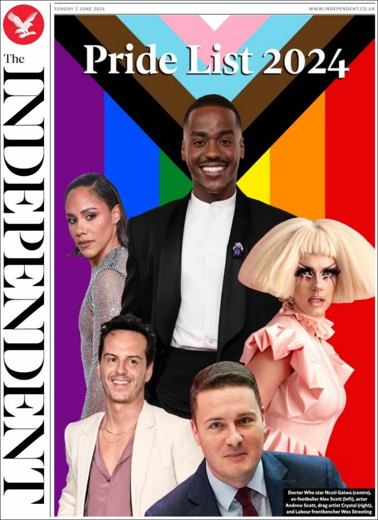 Portada de The Independent (Reino Unido)