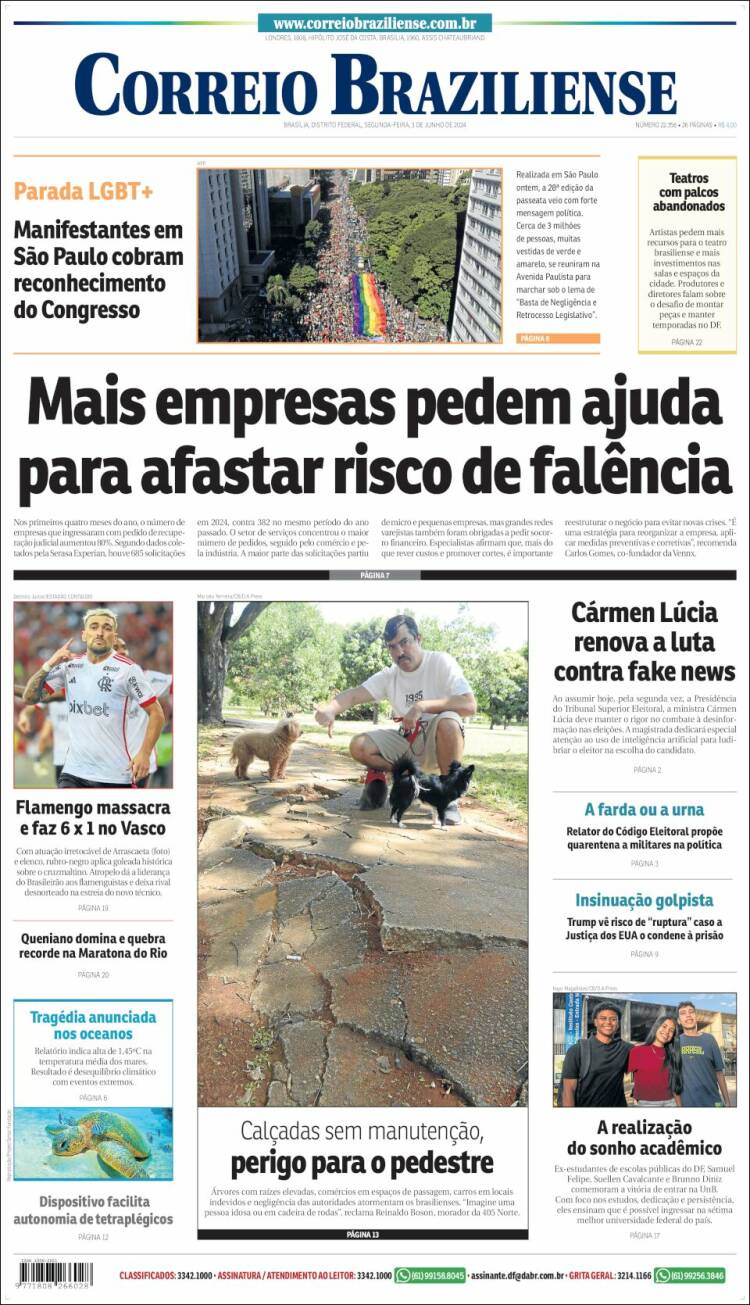 Portada de Correio Braziliense (Brasil)