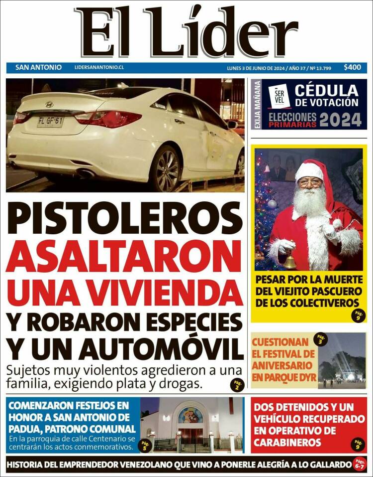 Portada de Lider de San Antonio (Chile)