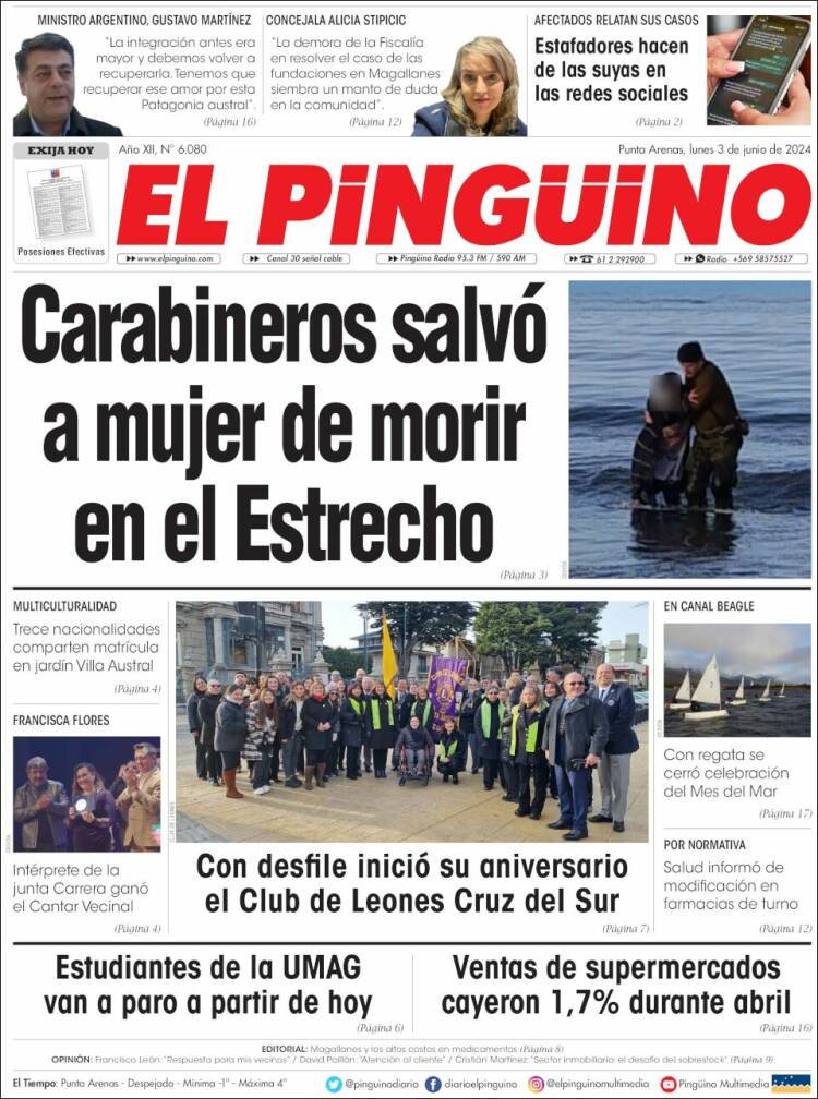 Portada de El Pingüino (Chile)