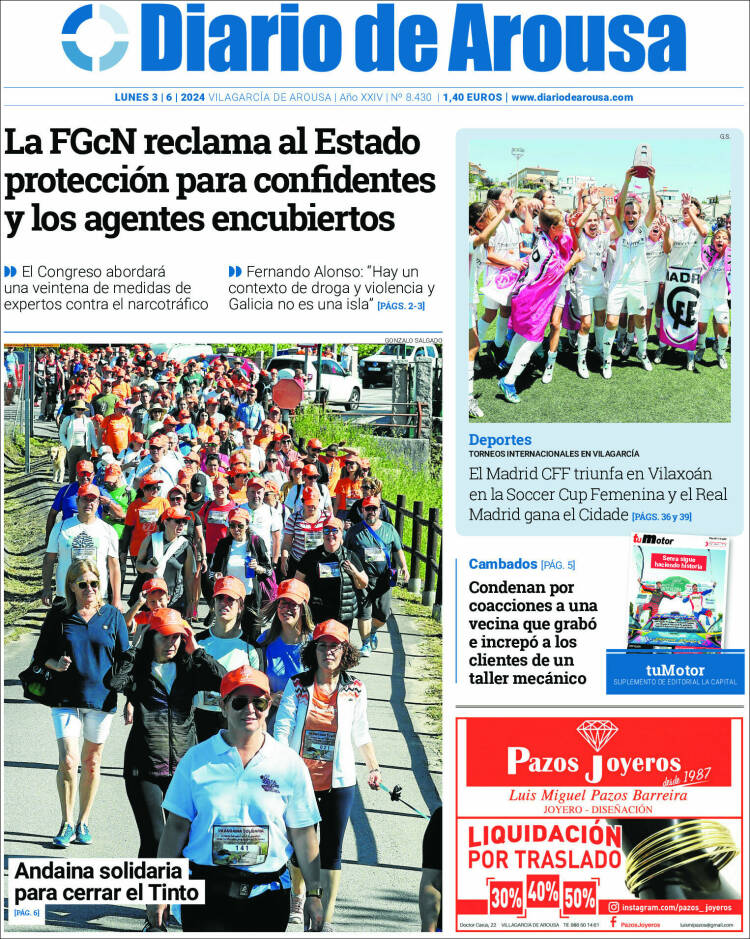 Portada de Diario de Arousa (España)