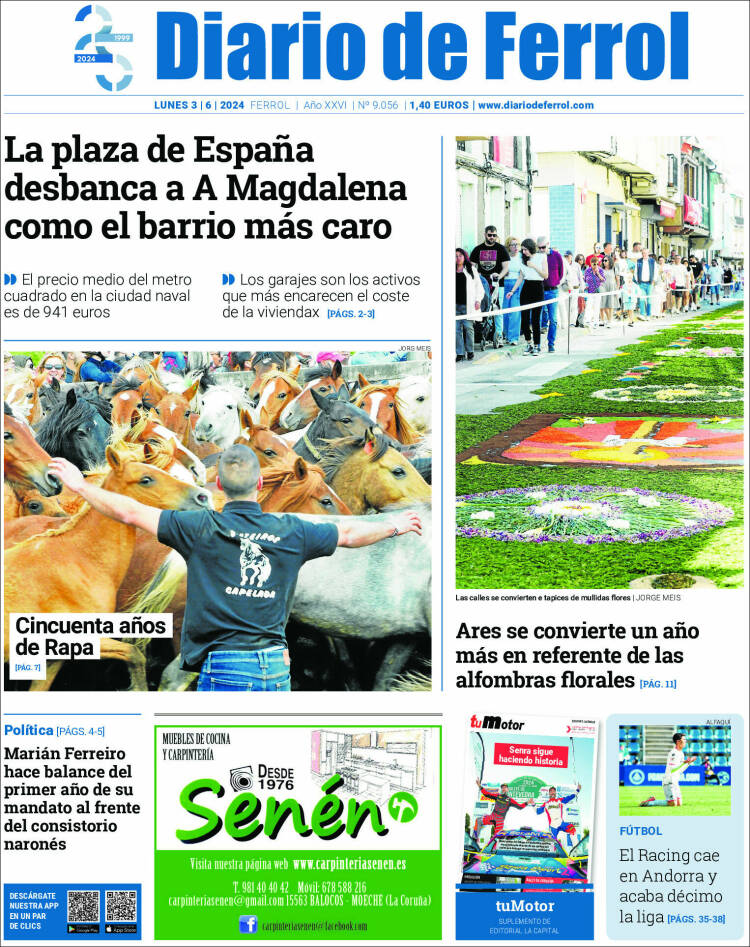 Portada de Diario de Ferrol (España)