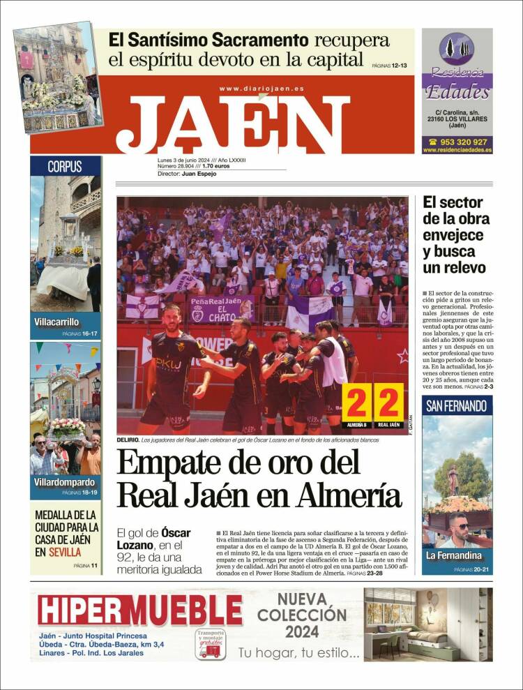 Portada de Diario Jaén (España)